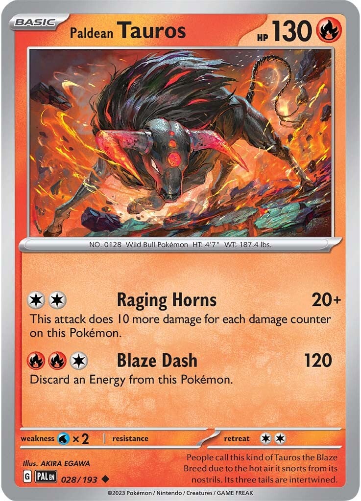 Paldean Tauros (028/193) [Scarlet & Violet: Paldea Evolved] | Tables and Towers