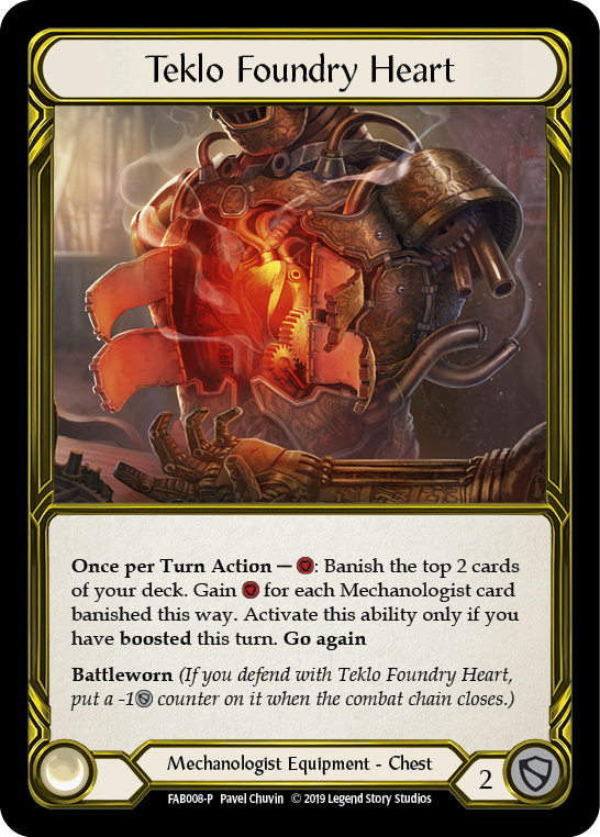 Teklo Foundry Heart [FAB008-P] (Promo)  1st Edition Cold Foil - Golden | Tables and Towers