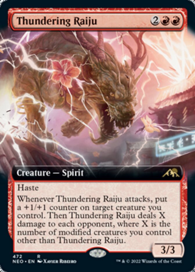 Thundering Raiju (Extended Art) [Kamigawa: Neon Dynasty] | Tables and Towers