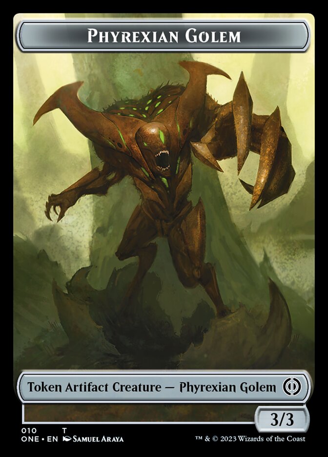 Phyrexian Golem Token [Phyrexia: All Will Be One Tokens] | Tables and Towers