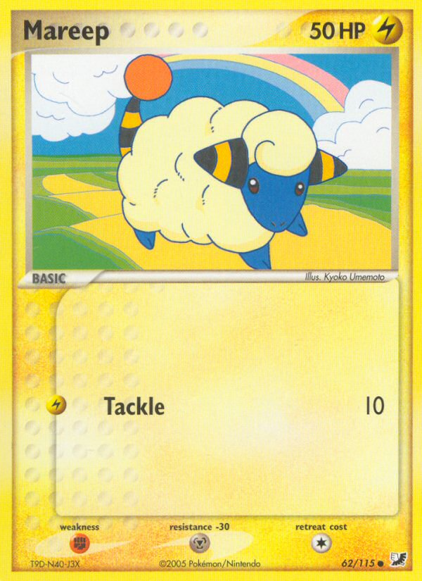 Mareep (62/115) [EX: Unseen Forces] | Tables and Towers