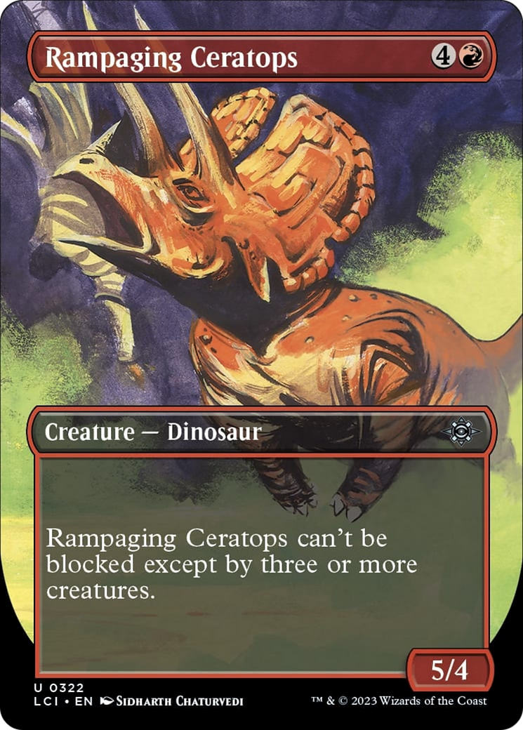 Rampaging Ceratops (Borderless) [The Lost Caverns of Ixalan] | Tables and Towers