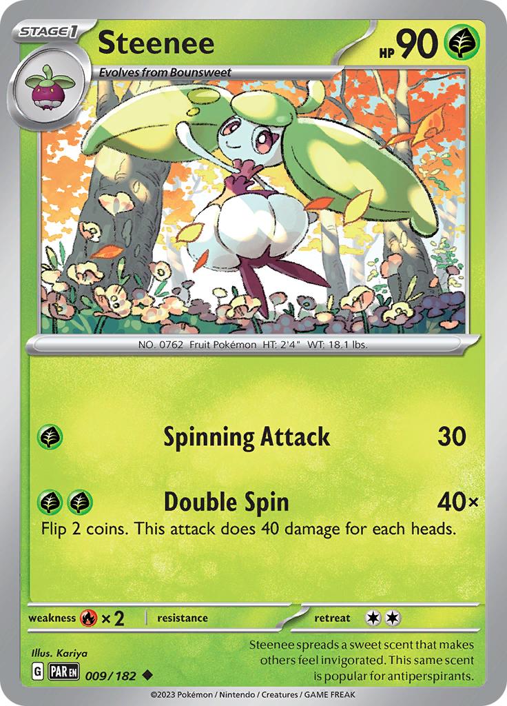 Steenee (009/182) [Scarlet & Violet: Paradox Rift] | Tables and Towers