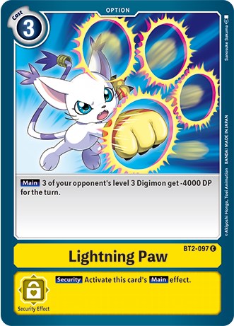 Lightning Paw [BT2-097] (Revision Pack 2021) [Release Special Booster Promos] | Tables and Towers