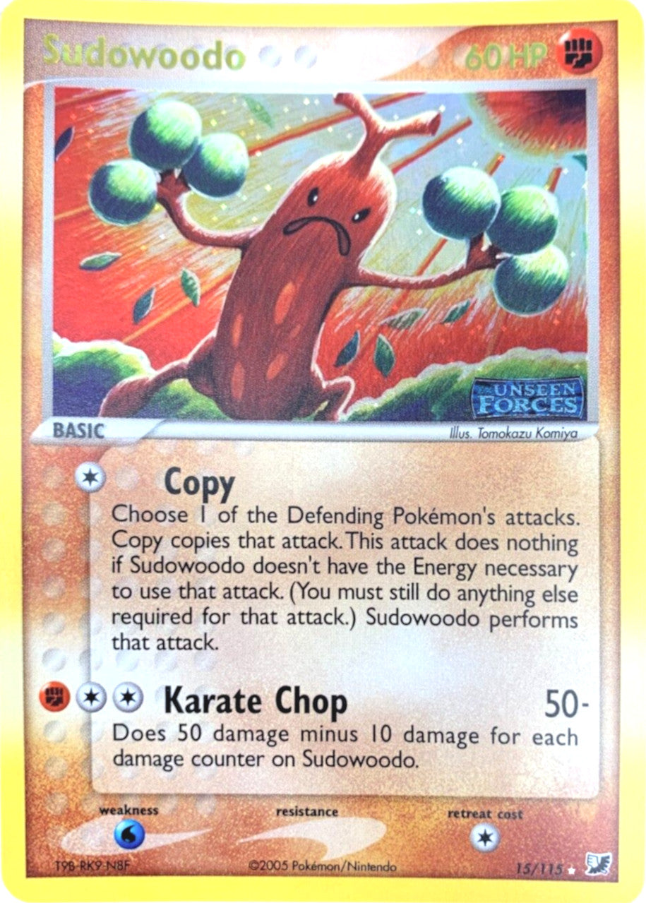 Sudowoodo (15/115) (Stamped) [EX: Unseen Forces] | Tables and Towers