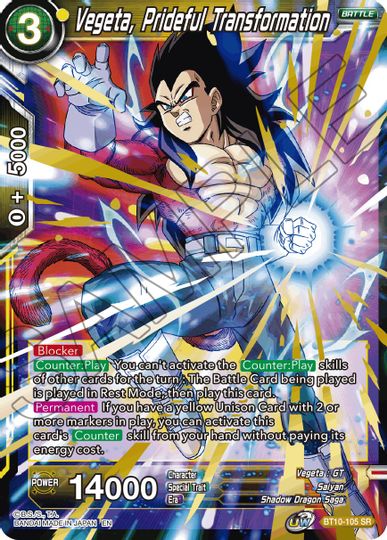 Vegeta, Prideful Transformation (Event Pack 08) (BT10-105) [Tournament Promotion Cards] | Tables and Towers