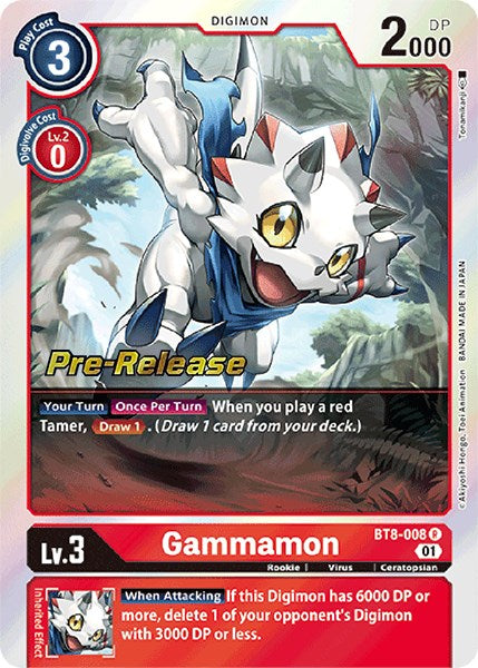 Gammamon [BT8-008] [New Awakening Pre-Release Cards] | Tables and Towers