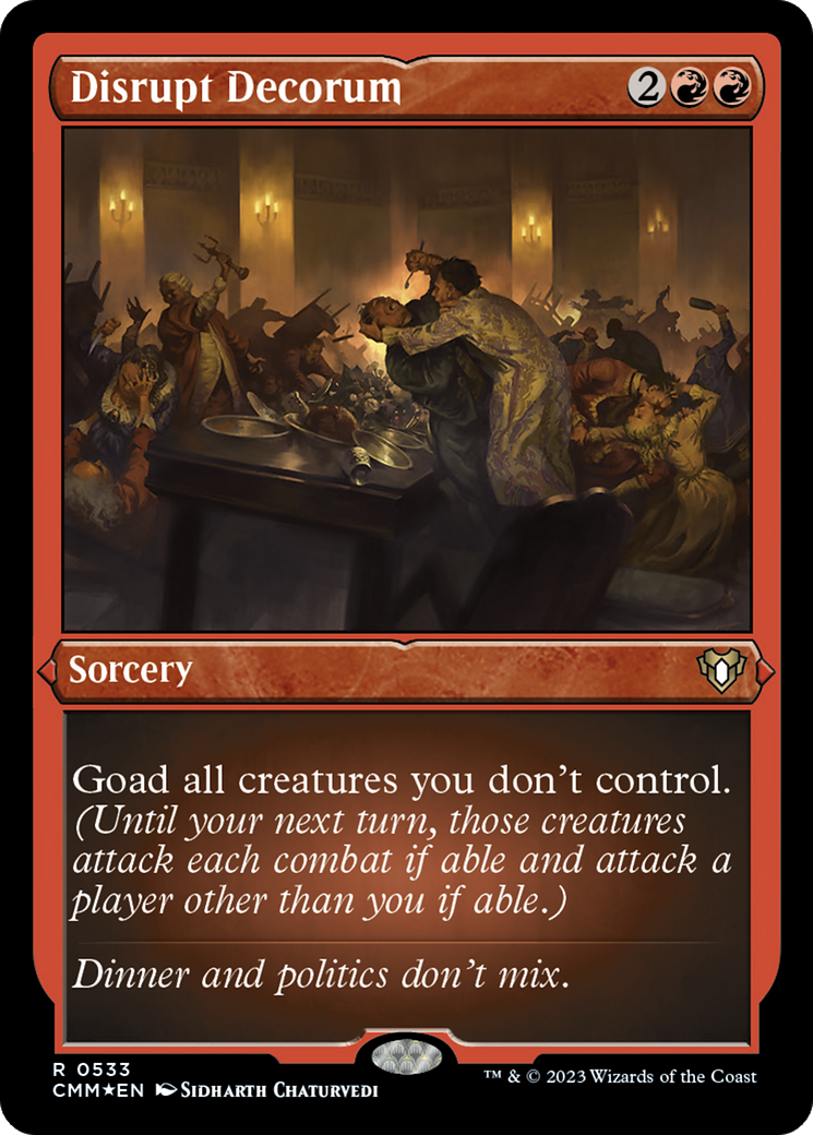 Disrupt Decorum (Foil Etched) [Commander Masters] | Tables and Towers