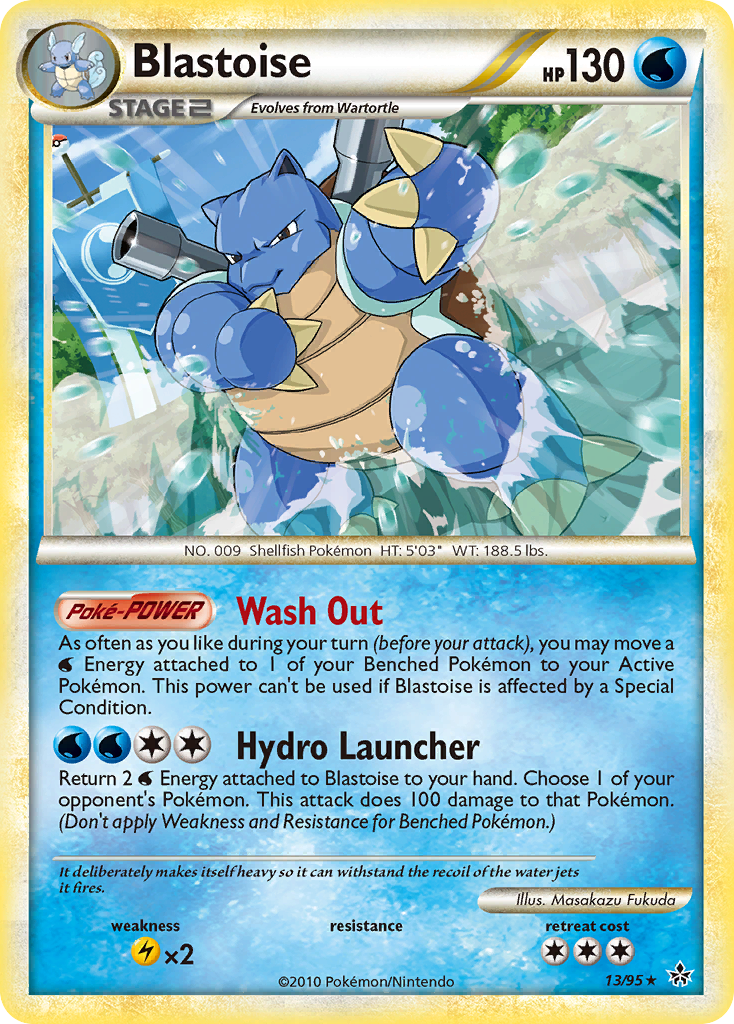 Blastoise (13/95) [HeartGold & SoulSilver: Unleashed] | Tables and Towers