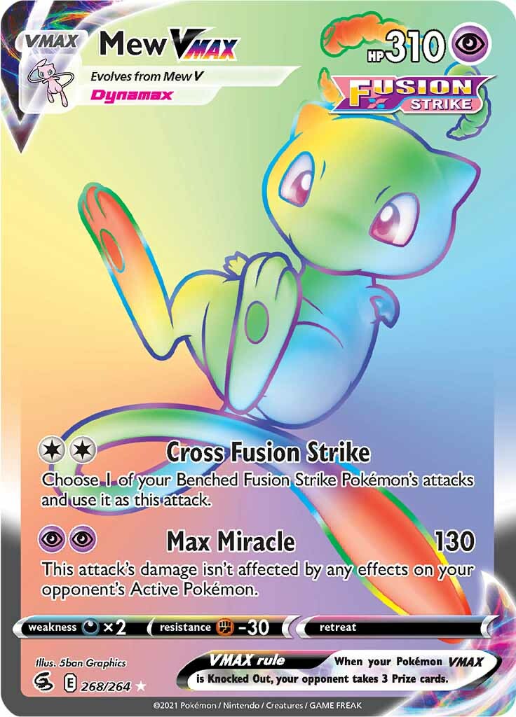 Mew VMAX (268/264) [Sword & Shield: Fusion Strike] | Tables and Towers