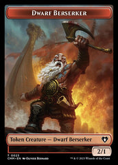 Human Soldier // Dwarf Berserker Double-Sided Token [Commander Masters Tokens] | Tables and Towers