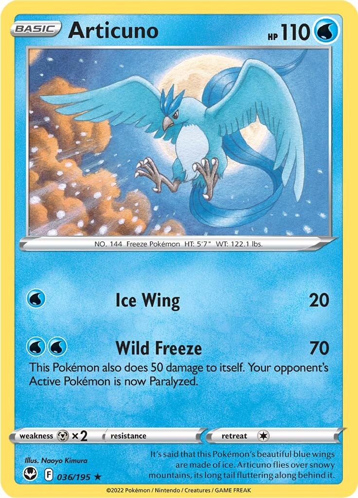 Articuno (036/195) [Sword & Shield: Silver Tempest] | Tables and Towers