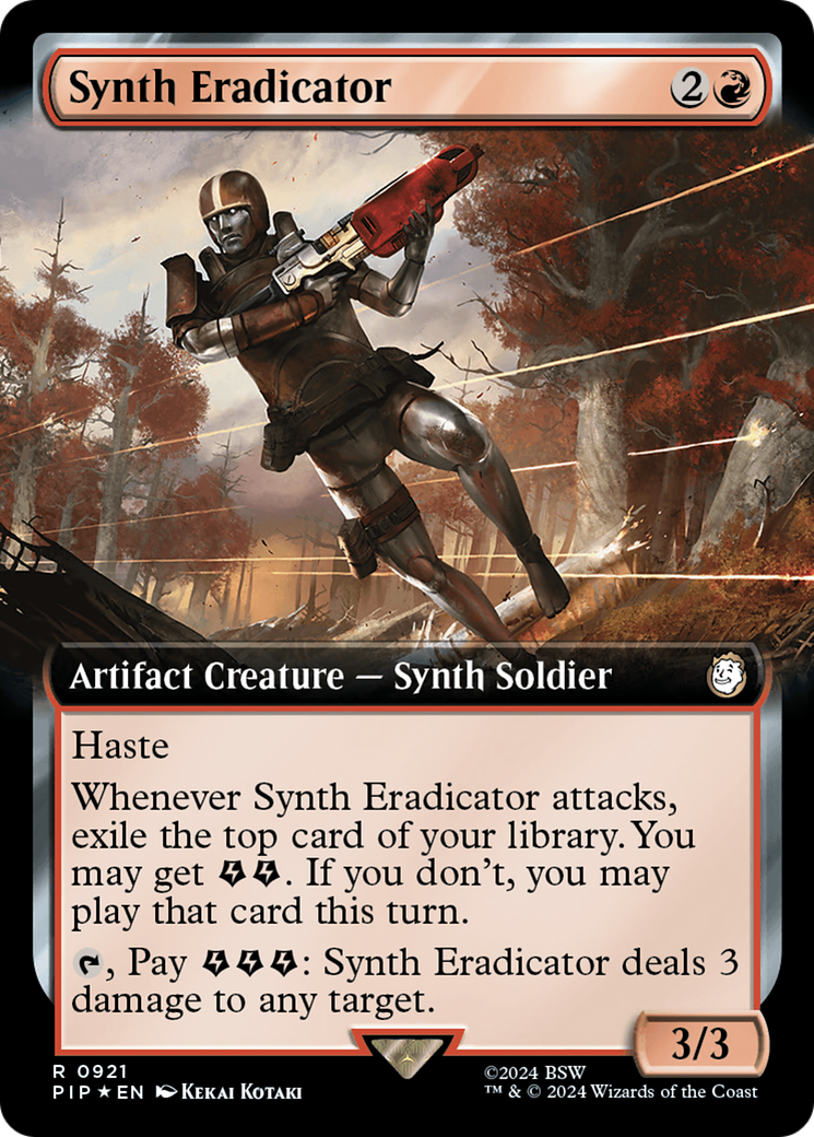 Synth Eradicator (Extended Art) (Surge Foil) [Fallout] | Tables and Towers