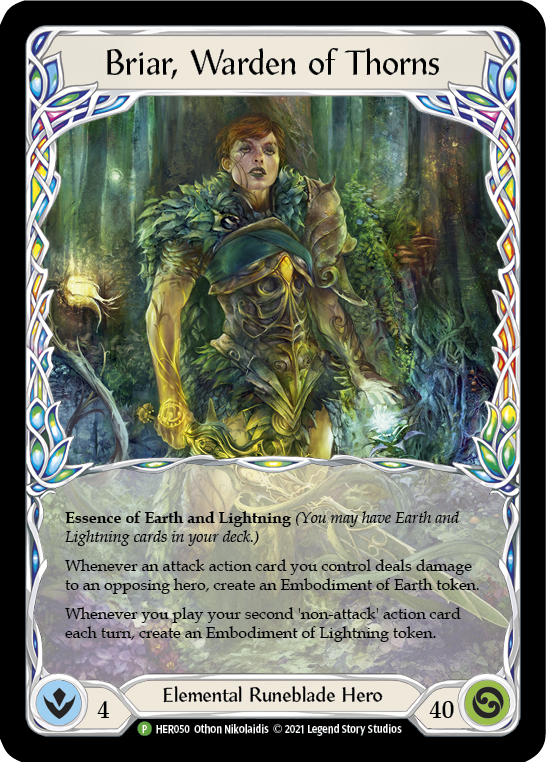 Briar, Warden of Thorns [HER050] (Promo)  Rainbow Foil | Tables and Towers