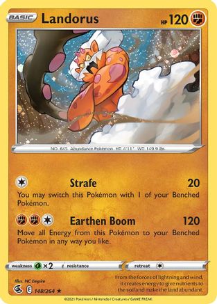 Landorus (148/264) (Cosmos Holo) [Sword & Shield: Fusion Strike] | Tables and Towers