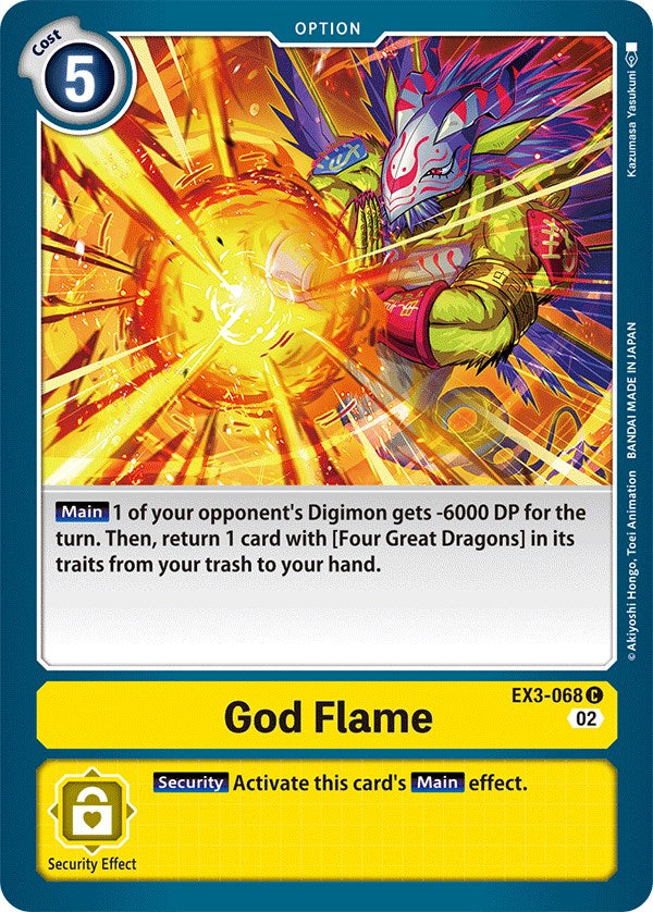 God Flame [EX3-068] [Draconic Roar] | Tables and Towers