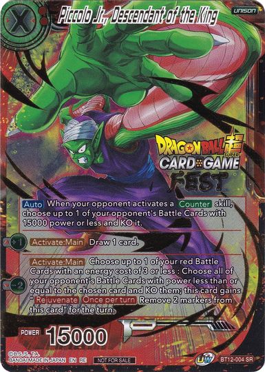 Piccolo Jr., Descendant of the King (Card Game Fest 2022) (BT12-004) [Tournament Promotion Cards] | Tables and Towers