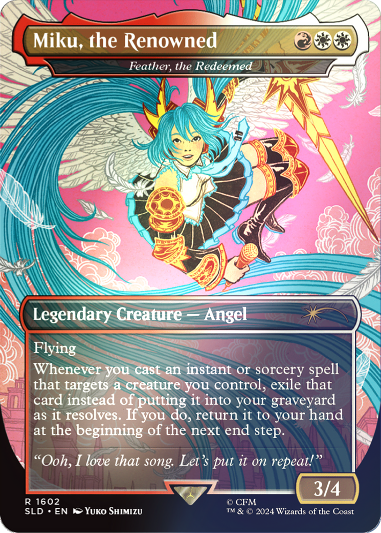 Miku, the Renowned - Feather, the Redeemed (Rainbow Foil) [Secret Lair Drop Series] | Tables and Towers