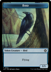 Bird // Merfolk (0003) Double-Sided Token [The Lost Caverns of Ixalan Commander Tokens] | Tables and Towers