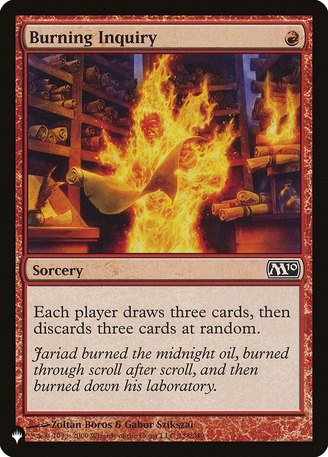 Burning Inquiry [The List] | Tables and Towers