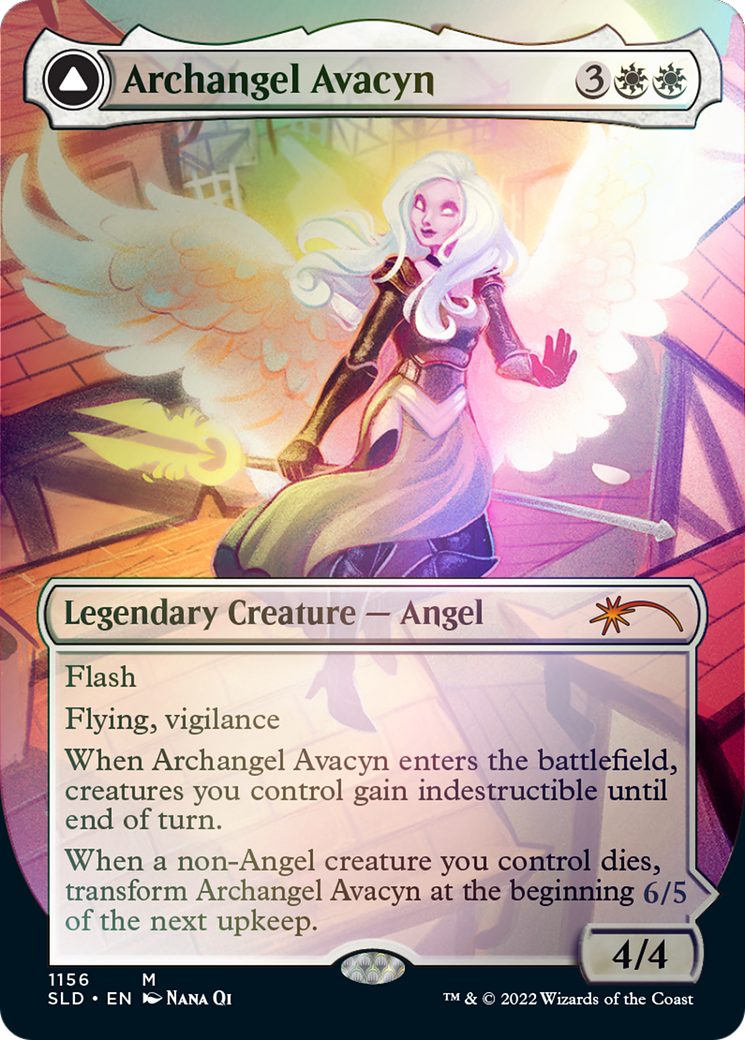 Archangel Avacyn // Avacyn, the Purifier (Borderless) [Secret Lair: From Cute to Brute] | Tables and Towers