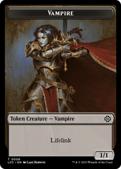 Vampire (0006) // Vampire Demon Double-Sided Token [The Lost Caverns of Ixalan Commander Tokens] | Tables and Towers