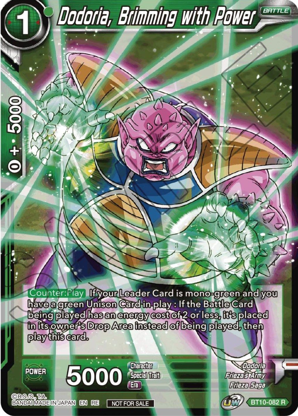 Dodoria, Brimming with Power (Championship Selection Pack 2023 Vol.1) (BT10-082) [Tournament Promotion Cards] | Tables and Towers