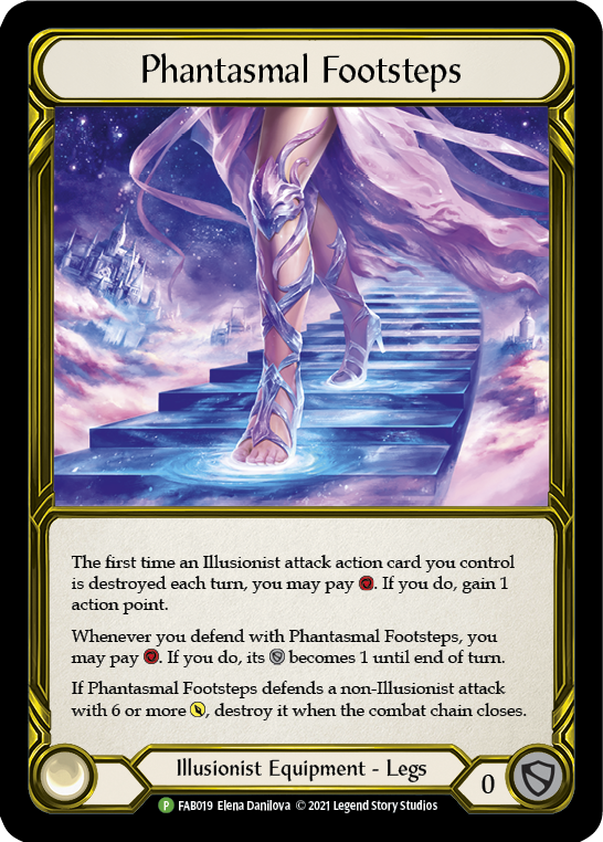 Phantasmal Footsteps (Golden) [FAB019] (Promo)  Cold Foil | Tables and Towers