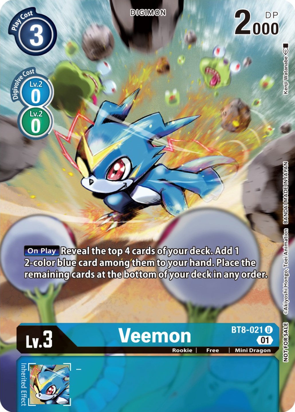 Veemon [BT8-021] (Dimensional Phase Pre-Release Pack) [New Awakening Promos] | Tables and Towers