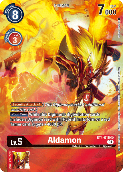 Aldamon [BT4-016] (1-Year Anniversary Box Topper) [Promotional Cards] | Tables and Towers