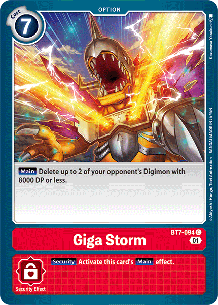 Giga Storm [BT7-094] [Next Adventure] | Tables and Towers