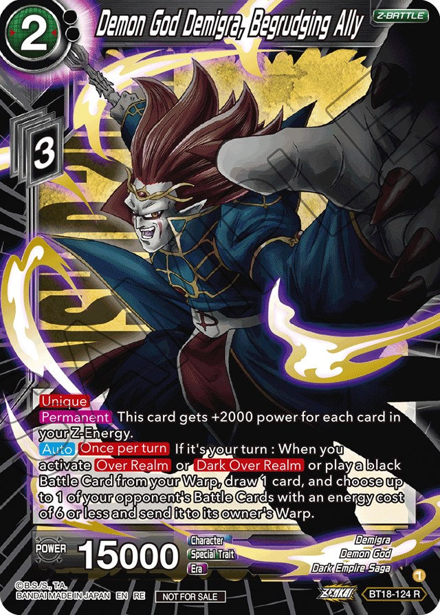 Demon God Demigra, Begrudging Ally (Championship 2022) (BT18-124) [Promotion Cards] | Tables and Towers