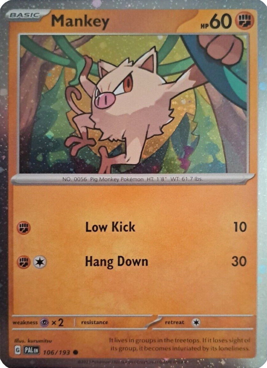 Mankey (106/193) (Cosmos Holo) [Scarlet & Violet: Paldea Evolved] | Tables and Towers