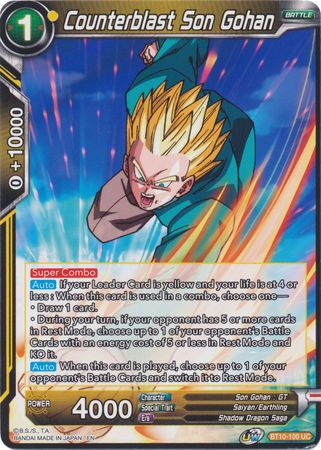 Counterblast Son Gohan (BT10-100) [Rise of the Unison Warrior 2nd Edition] | Tables and Towers