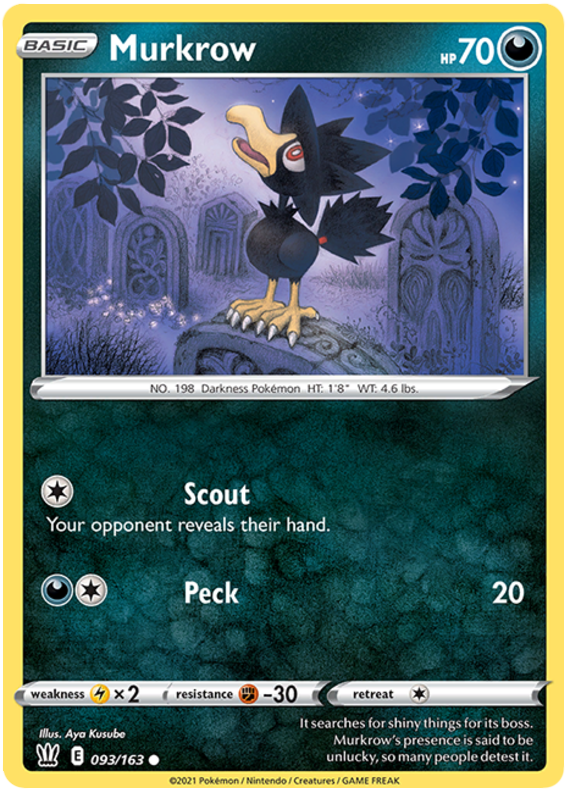 Murkrow (093/163) [Sword & Shield: Battle Styles] | Tables and Towers