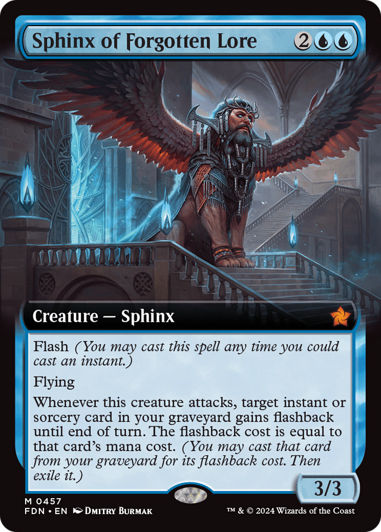 Sphinx of Forgotten Lore (Extended Art) [Foundations] | Tables and Towers