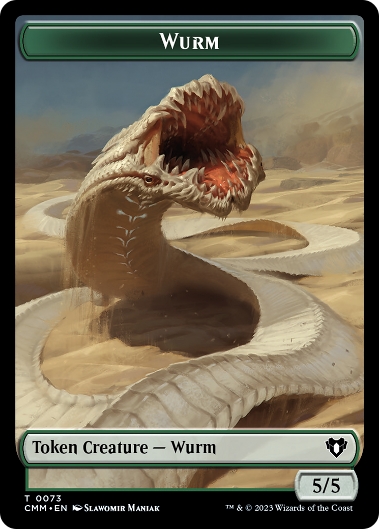 Wurm // Spider Double-Sided Token [Commander Masters Tokens] | Tables and Towers