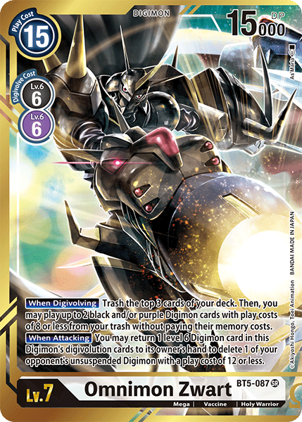 Omnimon Zwart [BT5-087] (Alternate Art - As'Maria) [Battle of Omni] | Tables and Towers