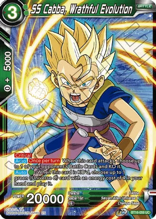 SS Cabba, Wrathful Evolution (BT16-059) [Realm of the Gods] | Tables and Towers