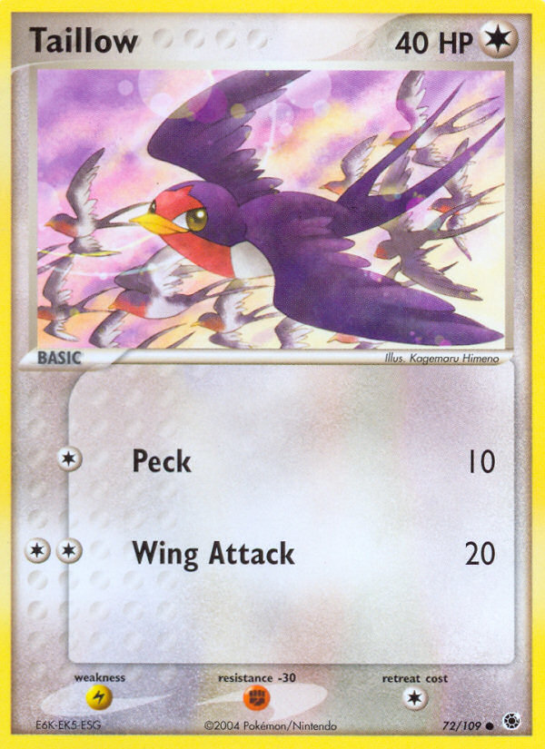 Taillow (72/109) [EX: Ruby & Sapphire] | Tables and Towers