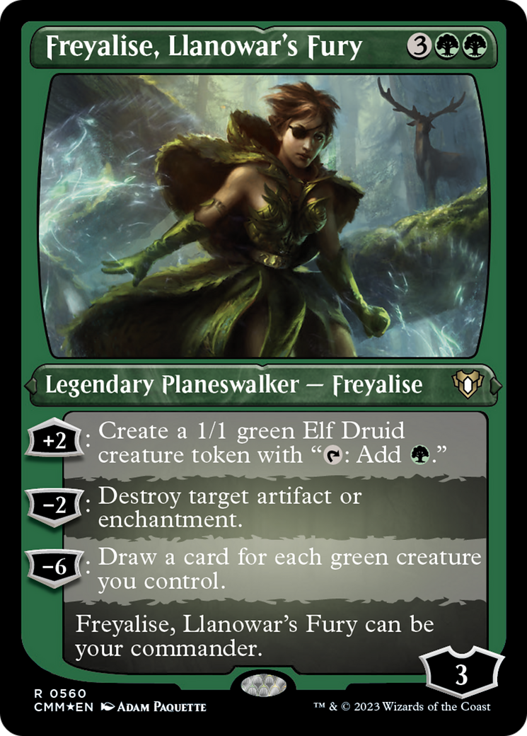 Freyalise, Llanowar's Fury (Foil Etched) [Commander Masters] | Tables and Towers