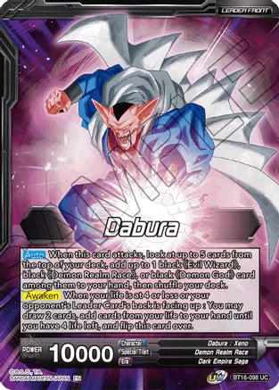 Dabura // Demon God Dabura, Diabolical Awakening (BT16-098) [Realm of the Gods] | Tables and Towers