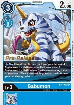 Gabumon [BT5-020] [Battle of Omni Pre-Release Promos] | Tables and Towers