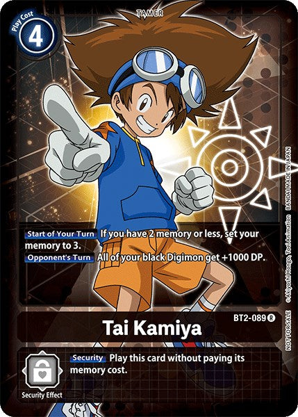 Tai Kamiya [BT2-089] (Official Tournament Pack Vol.3) [Release Special Booster Promos] | Tables and Towers