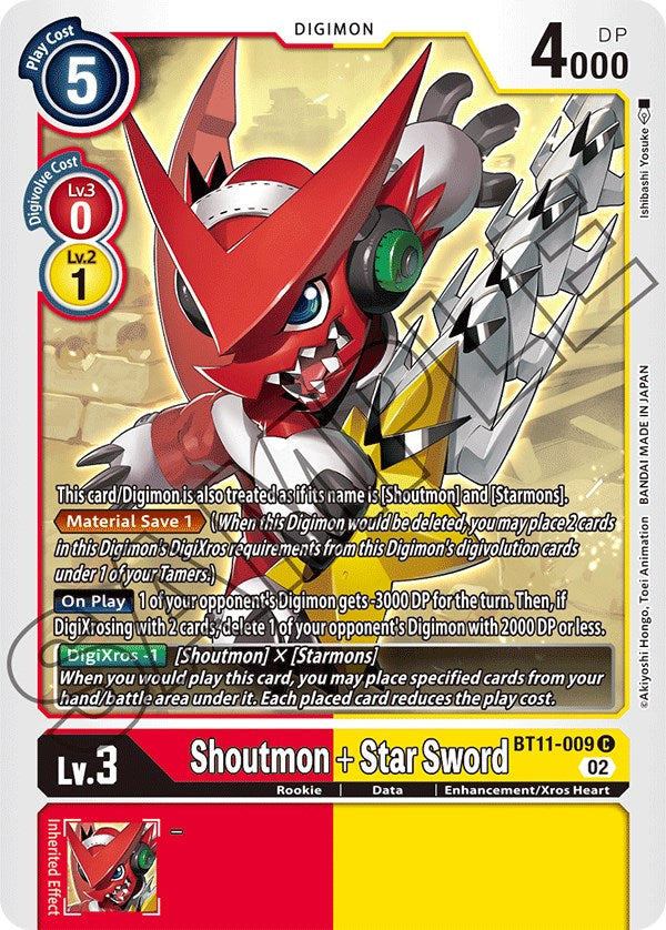 Shoutmon + Star Sword [BT11-009] [Dimensional Phase] | Tables and Towers