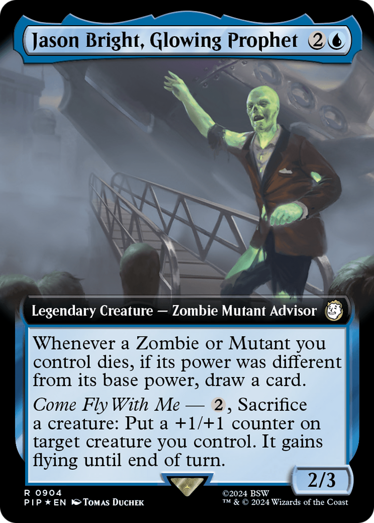 Jason Bright, Glowing Prophet (Extended Art) (Surge Foil) [Fallout] | Tables and Towers