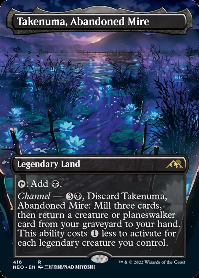 Takenuma, Abandoned Mire (Borderless Alternate Art) [Kamigawa: Neon Dynasty] | Tables and Towers