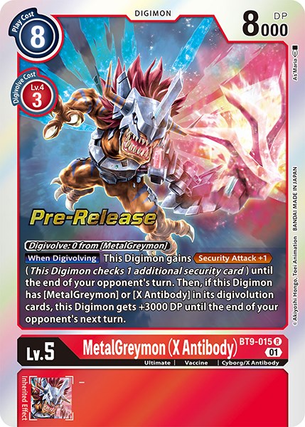 MetalGreymon (X Antibody) [BT9-015] [X Record Pre-Release Promos] | Tables and Towers