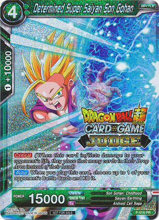 Determined Super Saiyan Son Gohan (P-016) [Judge Promotion Cards] | Tables and Towers