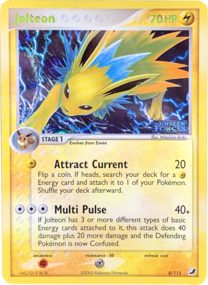 Jolteon (8/115) (Stamped) [EX: Unseen Forces] | Tables and Towers